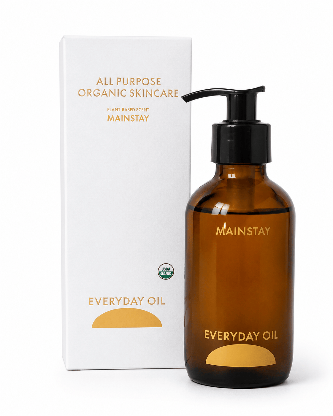 Sacred Light Soundbaths and Crystals Mainstay Everyday Oil bottle with label and dropper, natural skincare product on a neutral background.