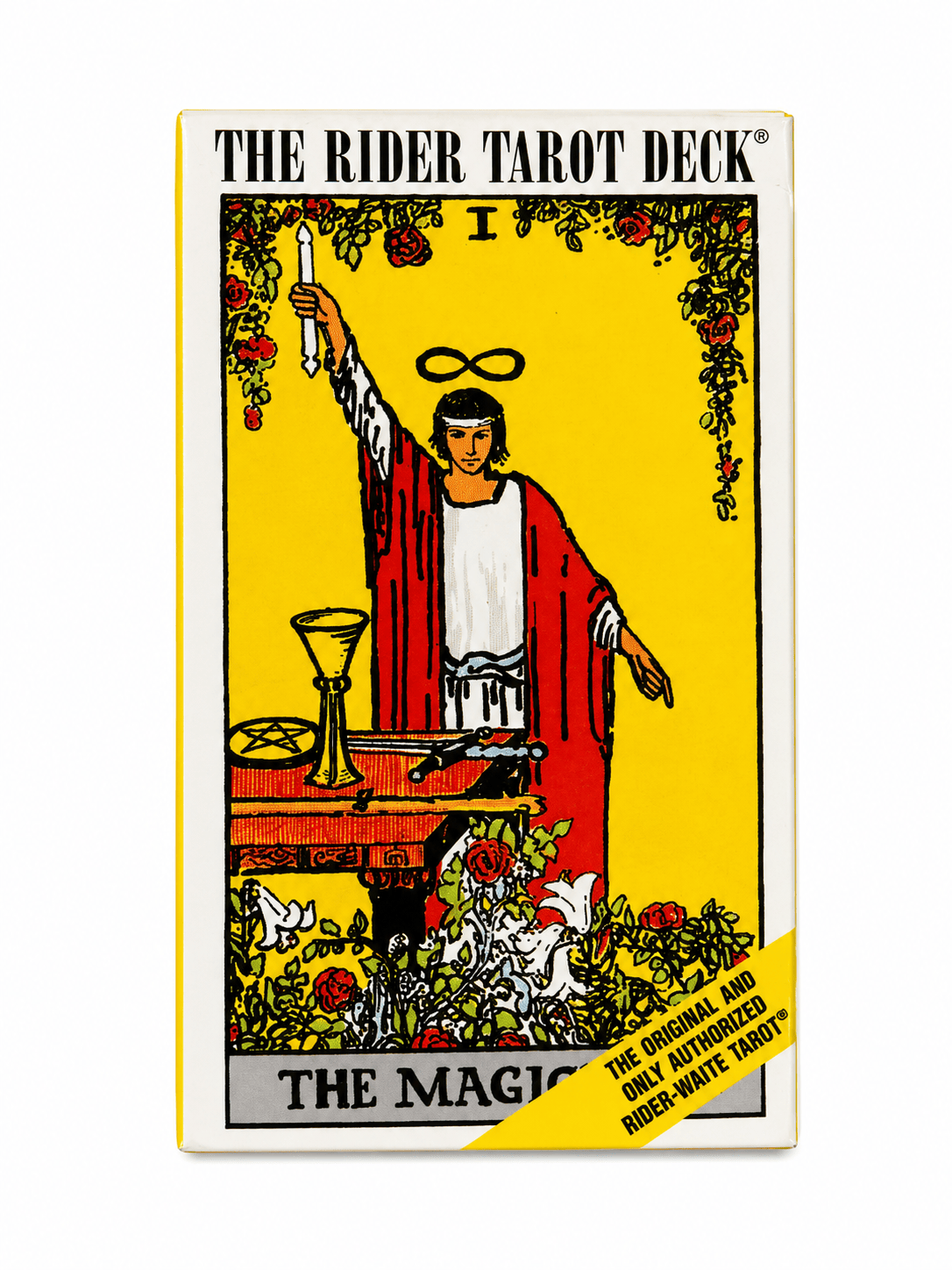The Rider Tarot Deck by Sacred Light Soundbaths and Crystals, showing a colorful tarot card with intricate illustrations.