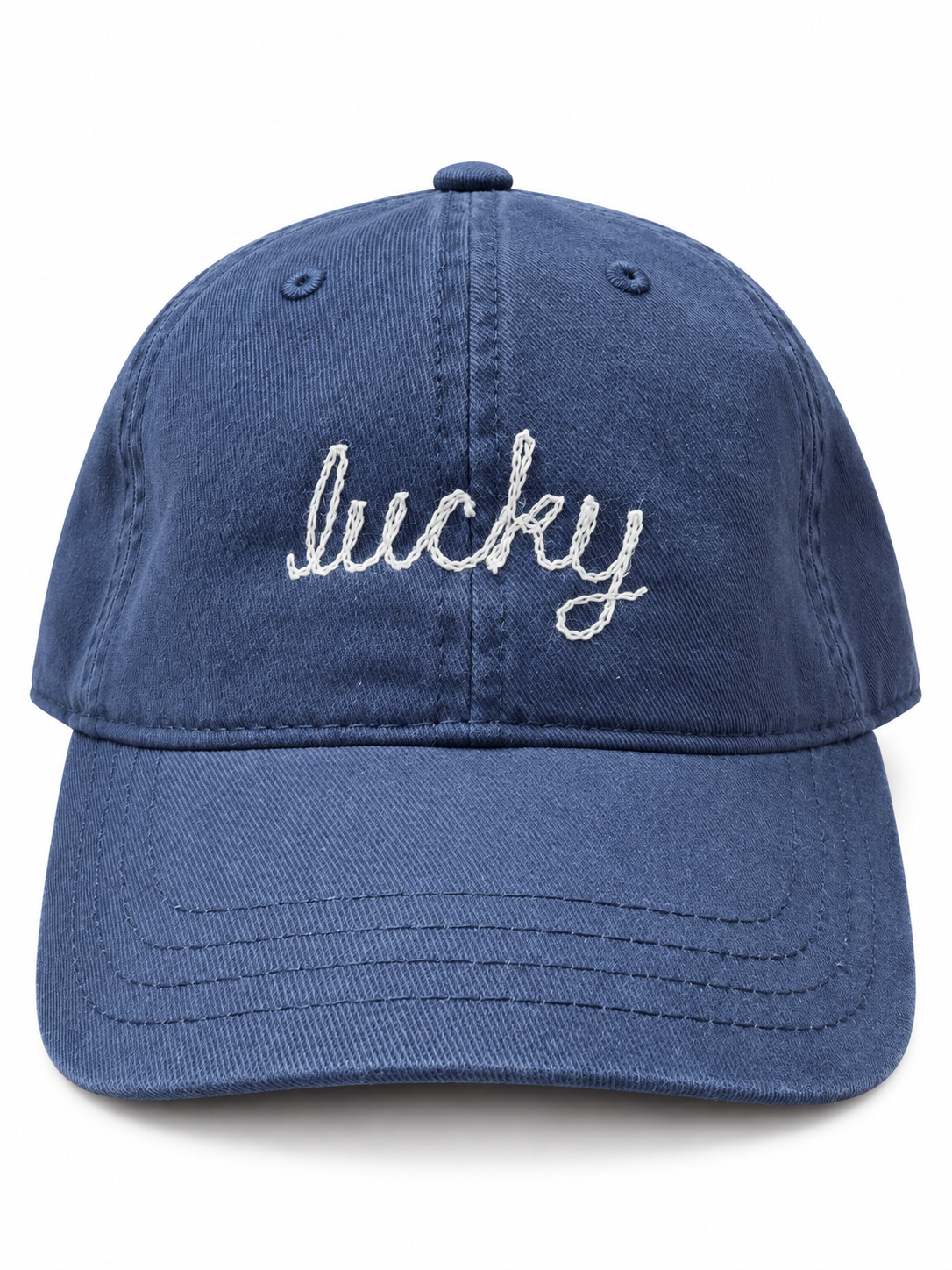 “Lucky” Chainstitch Cap - Blue