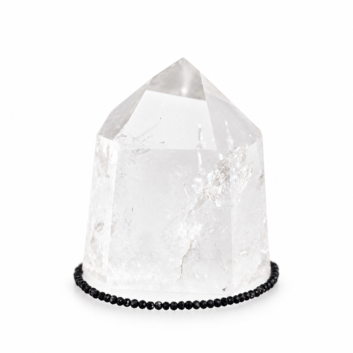 Dainty bracelet featuring Grade AAA black tourmaline beads from Milk and Honey jewelry collection.