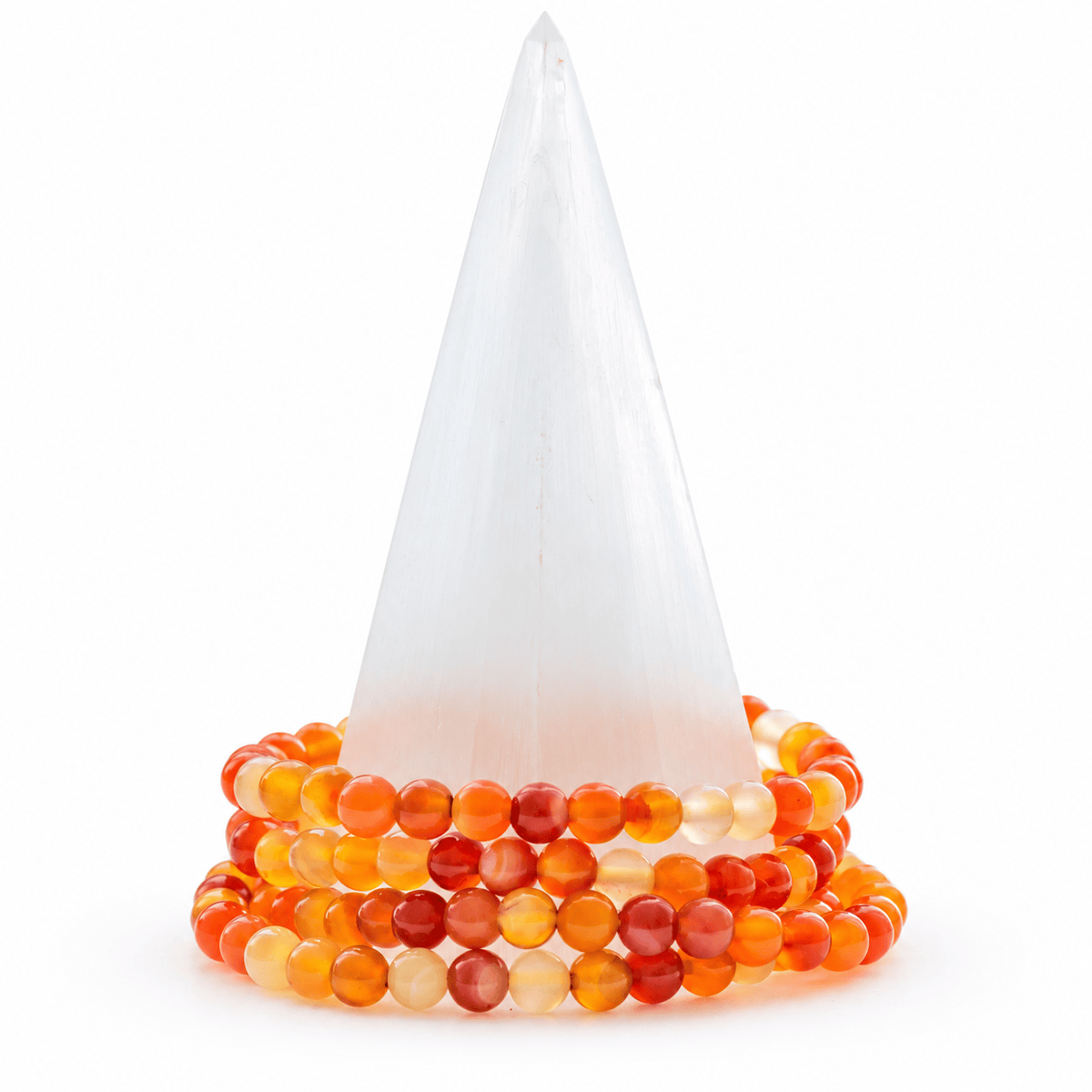 Medium carnelian jewelry bracelet by Milk and Honey featuring polished orange-red stones on a delicate band.