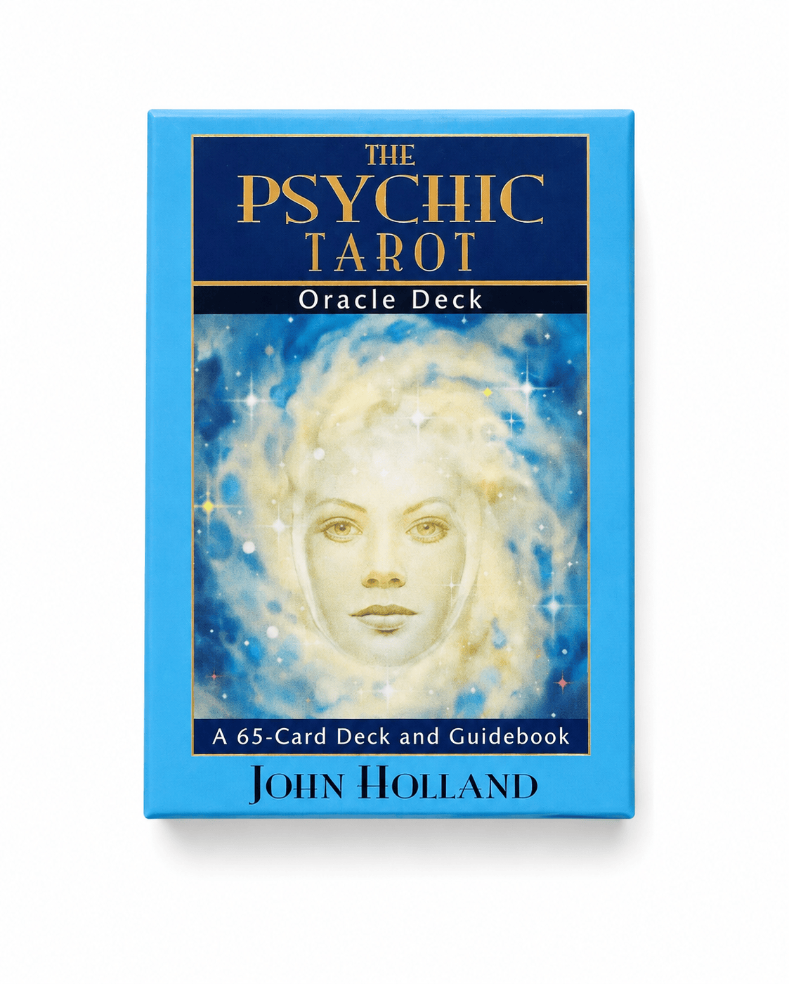 The Psychic Tarot Oracle Deck by Sacred Light Soundbaths and Crystals, featuring colorful cards with mystical imagery and symbols.