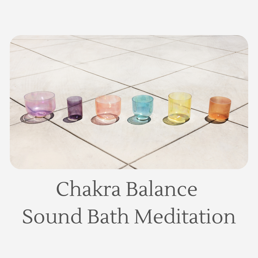 Sacred Light Chakra Balance Sound Bath Meditation featuring crystals and soothing sound therapy for relaxation and energy alignment.