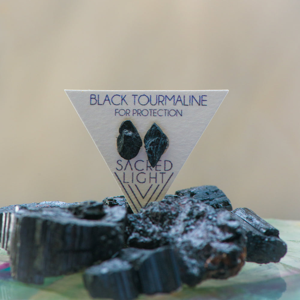 
                
                    Load image into Gallery viewer, Black Tourmaline Earrings
                
            