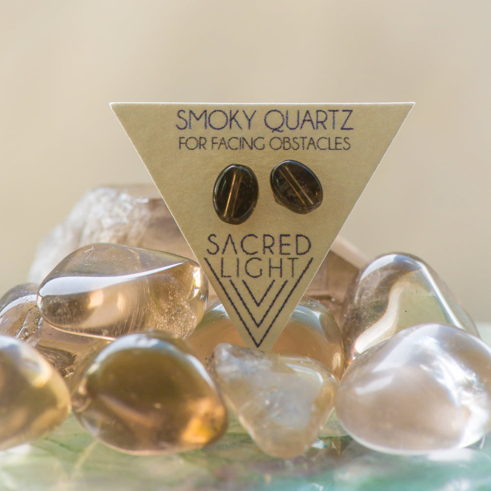 
                
                    Load image into Gallery viewer, Smoky Quartz Earrings
                
            