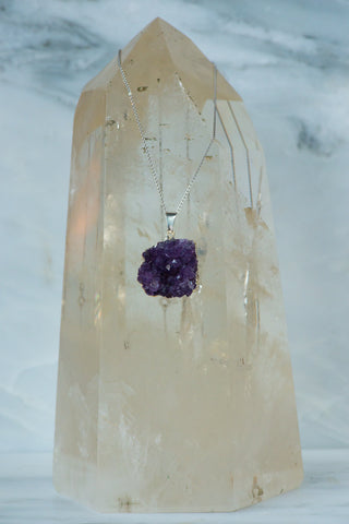 
                
                    Load image into Gallery viewer, Sterling Silver Natural Amethyst Necklace
                
            